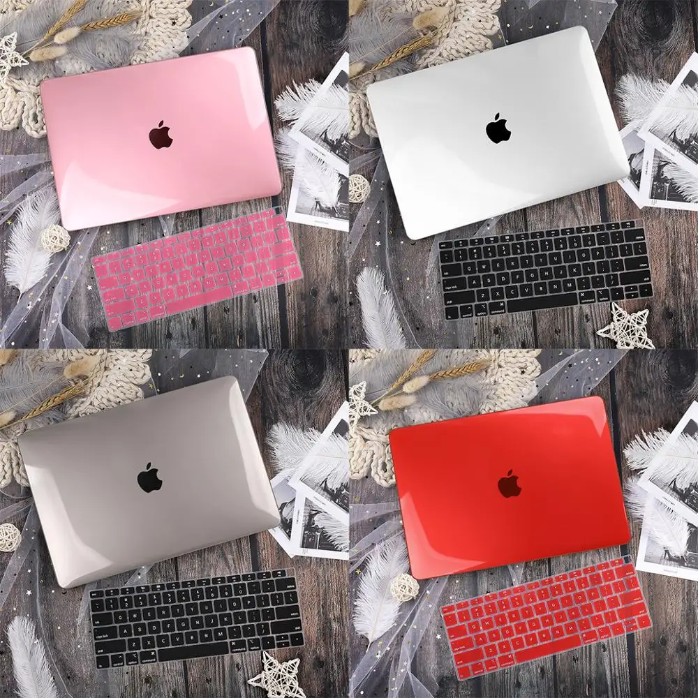 Günstig Kristall Transparent Hard Case Für Apple Macbook Air Pro Retina 11 12 13 15 16 Für Neue Air 13 zoll laptop Fall Tastatur Abdeckung