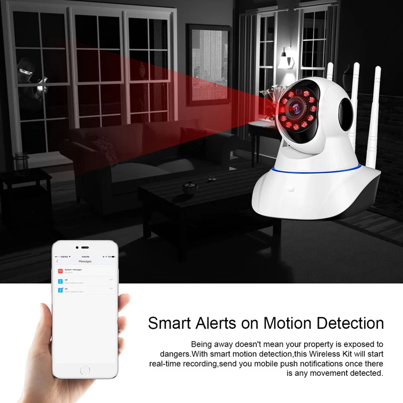 WakeView 1080P WiFi Camera Home Security HD Pan Tilt Wireless IP Camera Two Way Audio Baby Monitor CCTV IP Camera SD Card P2P