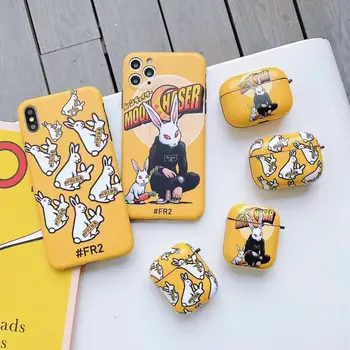 

For airpods Pro case cute cartoon rabbit FR2 fashion soft For Apple new Airpods 1/2/3 Cover wireless Bluetooth Earphone case