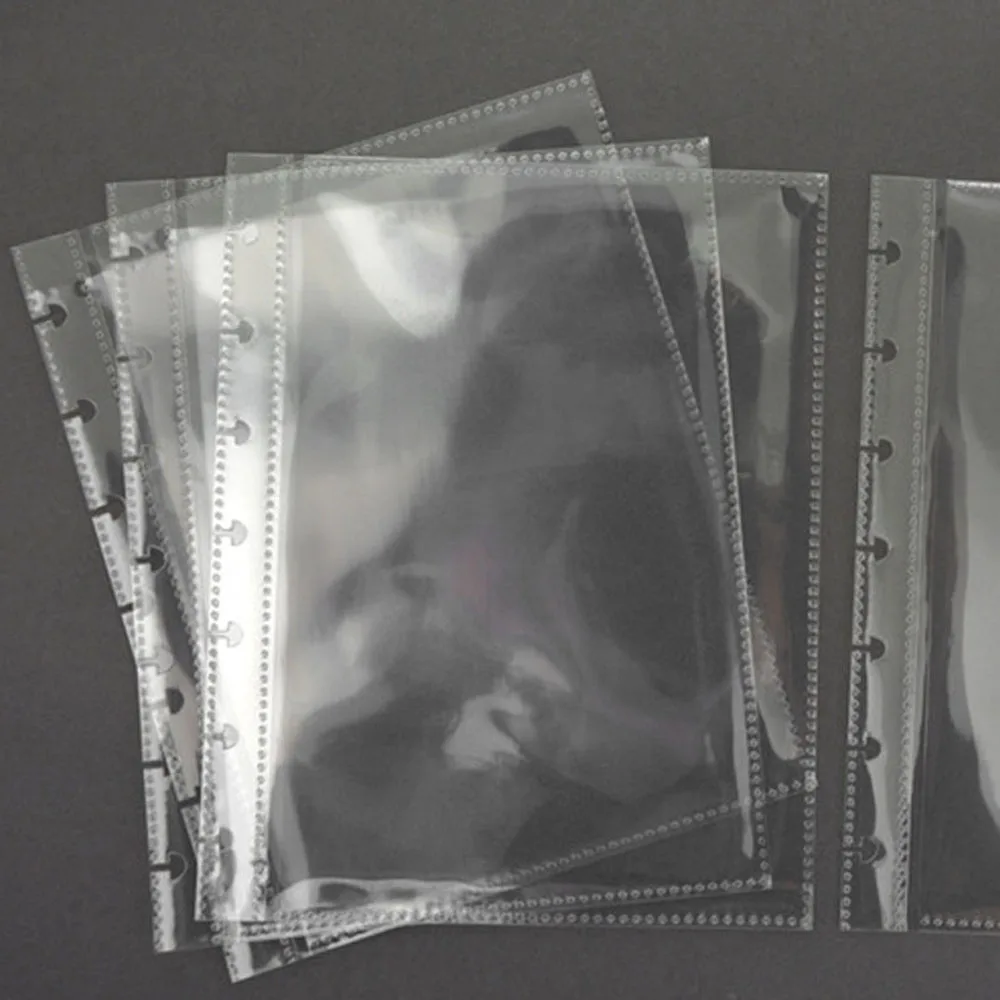 Pack Of 50 A4 Clear Plastic Punch Punched Pockets Folders Fil Wallets Sleeves