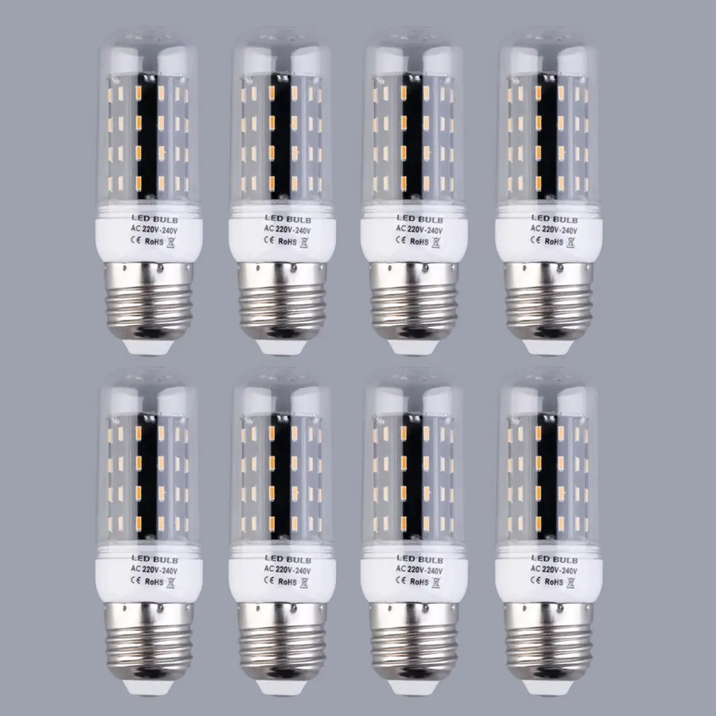 

8pcs/set E27 7W 56 LED 4014 SMD Cover Corn Light Lamp Bulb Cool White/Warm White