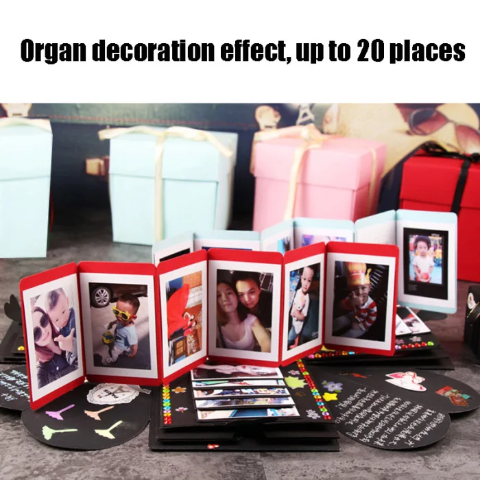 Сюрприз взрыв коробка альбом памяти скрапбук фотоальбом наборы юбилей подарок для дома и офиса