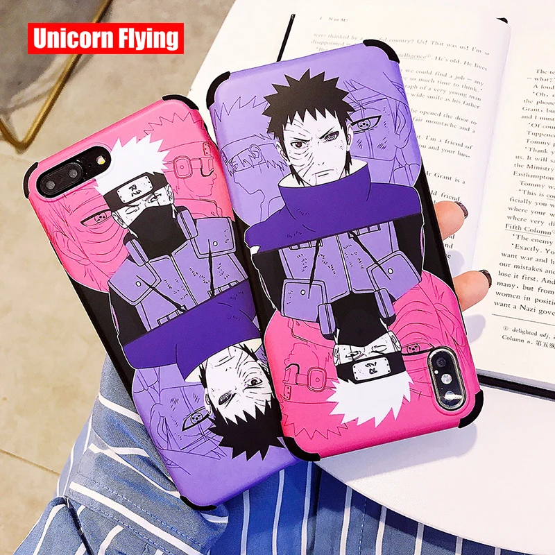 

LinXiang Japanese Anime Naruto Hatake Kakashi Uchiha Madara Phone Case Back Cover For iphone 6 6s 7 8 Plus X XS Max XR 11 Pro