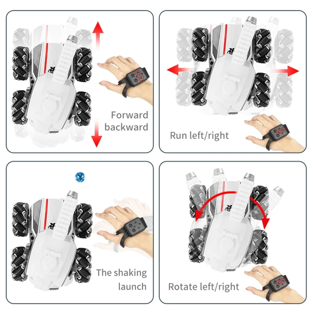 Rc Tank Electric Toy Remote Control Watch Dual Control 3-Change Water Bomb/ Bubble/ Airsoft Continuous Launch Battle Kid Gifts 4