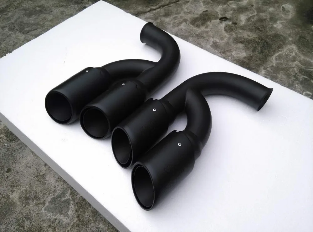 Black Tail Exhaust Tips Muffler Pipe for Porsche Cayenne V6 2011-2014 Black Tail Exhaust Tips Muffler Pipe for Porsche Cayenne V6 2011-2014