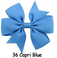 8*8 см лента Grosgrain бант для волос с зажимом для девочек многослойный бант заколка для волос для новорожденных фотосессии аксессуары для волос - Цвет: Ярко-желтый