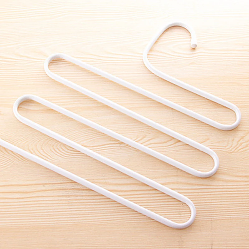 

5 Tier Metal Racks S Shape Trousers Hanger Clothing Wardrobe Storage Organization Drying Hanger 1PCS Home Storage