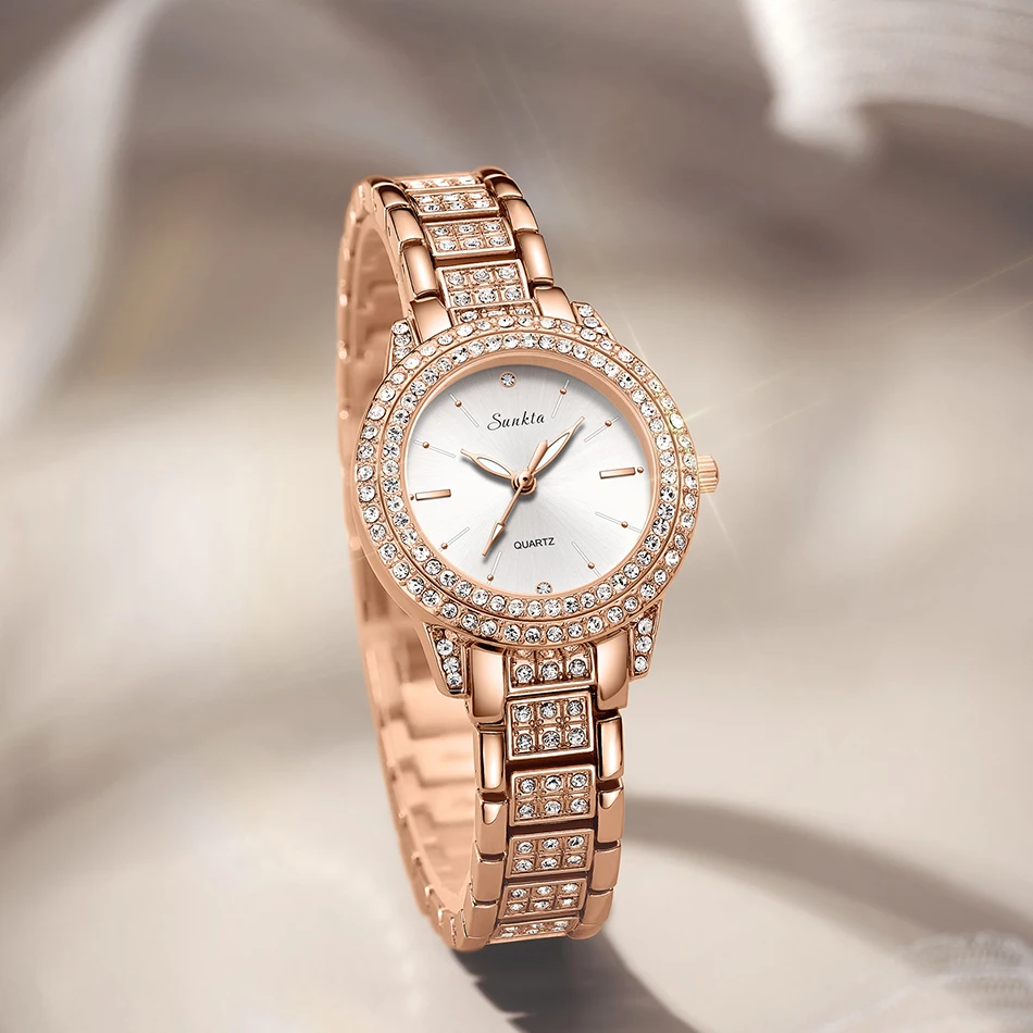 Reloj de moda para mujer con diamantes, reloj de marca de lujo para mujer, pulsera informal para mujer, relojes de cristal femeninos_voghion.com