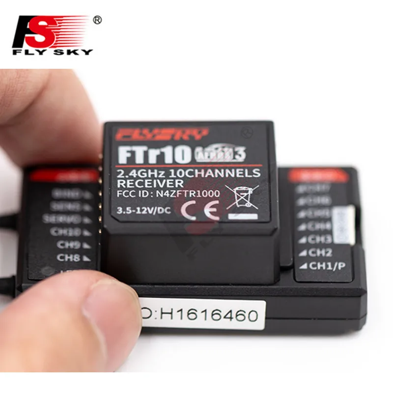 Мини приемник FLYSKY FTr10 2 4G 10CH AFHDS3 IBUS SBUS PPM PWM URAT 3 5 18V для радиоуправляемого автомобиля