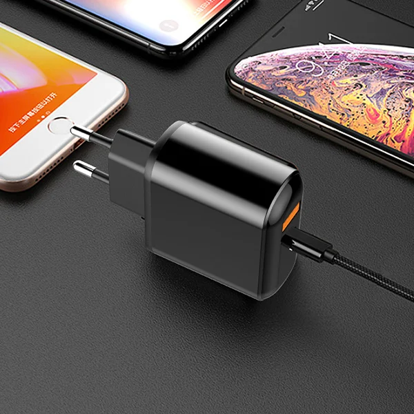 

Current Display Cell Phone Charger Portable 18W Support Fast Charging Foldable AS99