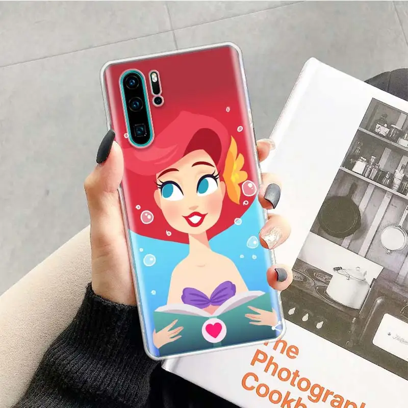 Ариэль маленькая чехол с русалкой для huawei P20 P30 P Smart Z плюс P10 Коврики 30 10 20 Lite рro силиконовый мешок чехол для телефона чехол