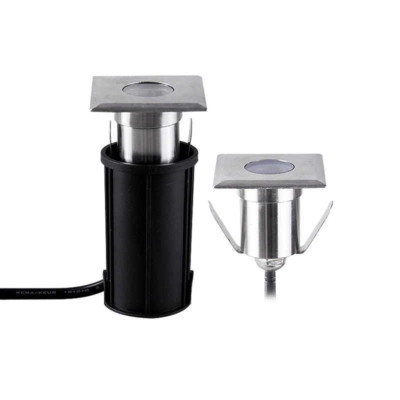 Underground Light LED Round Square Recessed Spotlight Waterproof Deck Step Stair Garden Wall Floor Lamp 12V 1W3W 220V IP67 led underground light
