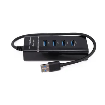 

Plug & Play Portable Size 4 Ports USB 3.0 HUB On / Off Switches Ac Adapter Cable Splitter For Pc Laptop Rf