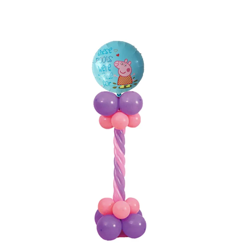 21 шт./лот, фольгированные шары Свинка Пеппа, детский душ, детский глобус, подарок на день рождения, украшения для вечеринки на день рождения, детские игрушки, Свинка Пеппа, Джордж - Цвет: blue