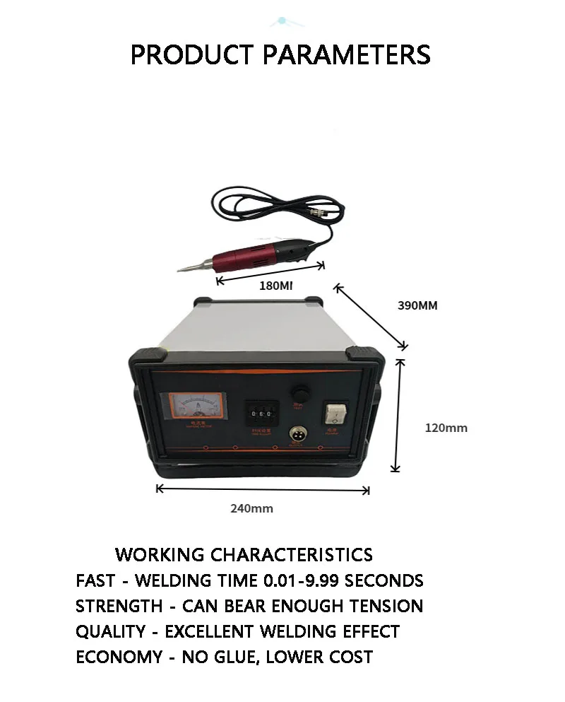 35kHz Plastic Hand-held Ultrasonic Spot Welder High Power Hand-held Ultrasonic Spot Welder Riveting Spot Welding Cloth Cutting