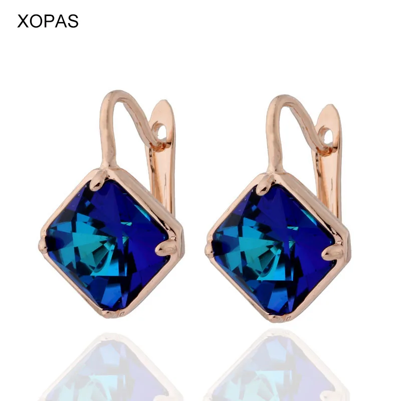 

Romantic Jewelry 2019 Drop Earrings Wedding 14 Colors Elegant 585 Rose Gold-color Earring for Women Party gift