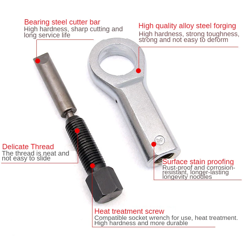 9-27mm Professional Nut Break Extractor Splitter Cracker Remover Tool Set Rust Nut Removal Puller Damaged Screw Repair Hand Tool
