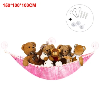 

Baby Kids Bath Storage Corner Bedding Dolls Toy Hammock Hanging Organizer Flexible Net Stuffed Bedroom