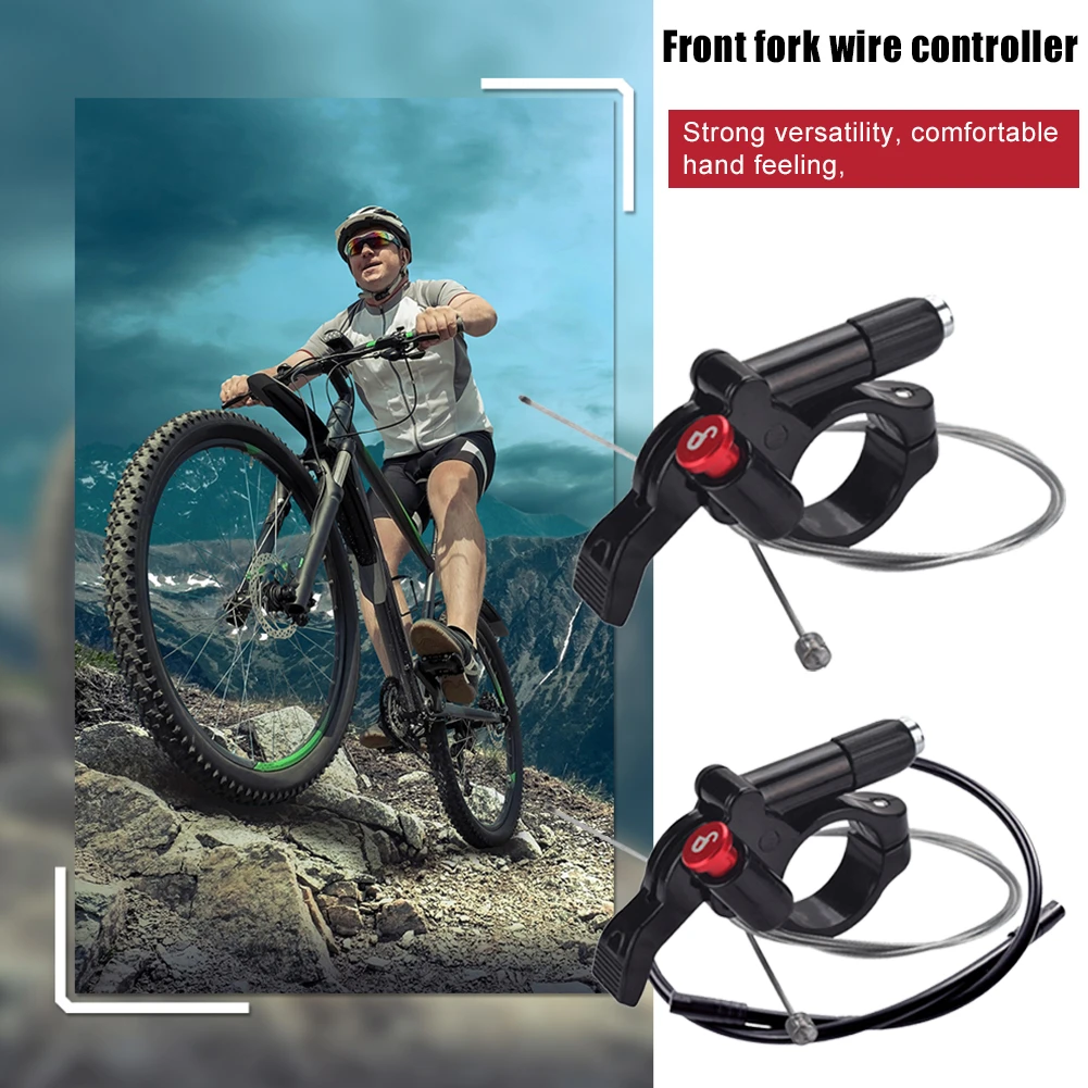 Front Fork Remote Contorl Lockout Lever with Inner Cable Gray Bicycle Bike MTB Front Fork Remote Contorl Lockout Lever with Inner Cable Gray Bicycle Bike MTB