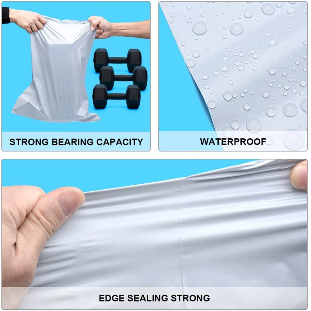 White Courier Bags Self Seal Envelops Plastic Packaging Bag Waterproof Tear-Proof Strong Shipping Bags Poly Plastic Mailing Bags 4