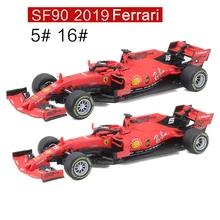 Bburago 1/43 1:43 SF90 Ferrari Leclerc Vettel No5 No16 F1 формула 1 гоночный автомобиль литье под давлением дисплей пластиковая модель детская игрушка