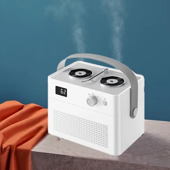 

Home Air Humidifier Retro Record Player Humidifier Double Nozzle Cool Mist Heavy Fog Ultrasonic USB Humidificador