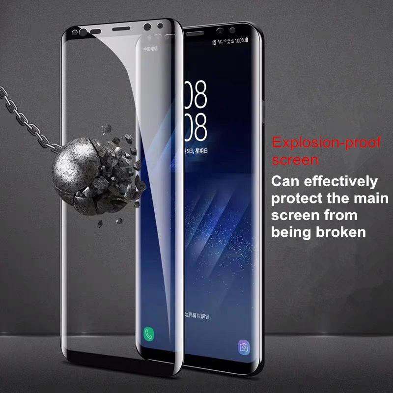 Закаленное стекло пленка для samsung Galaxy Note 8 9 S9 S8 Plus S7 Edge 9D полный закругленный