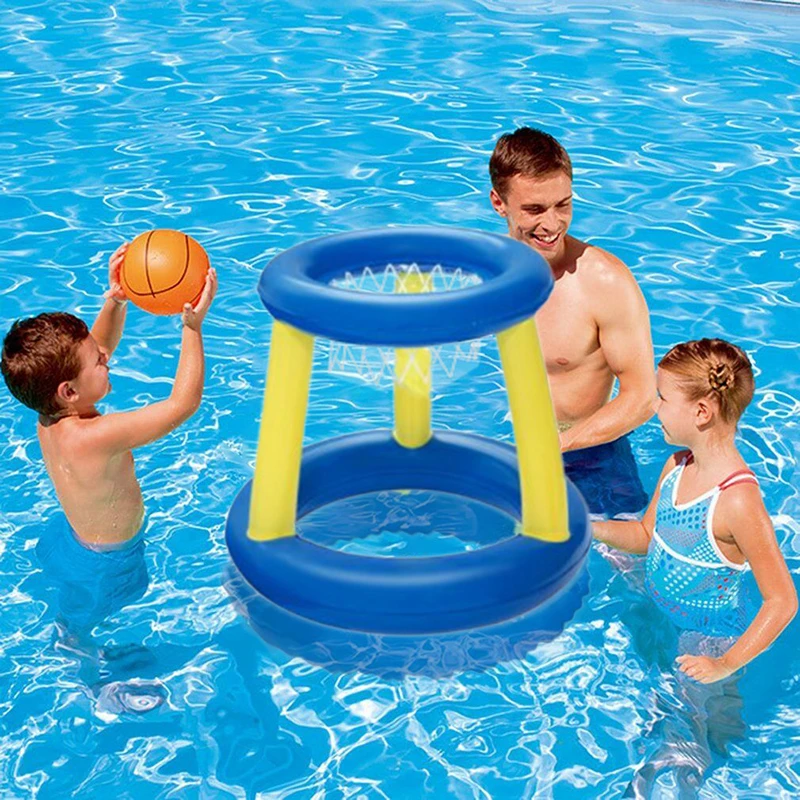 swimming pool floating basketball hoop