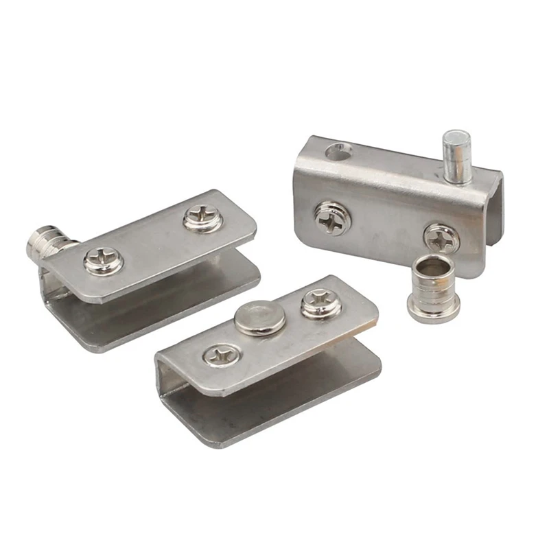 Shower Glass Cabinet Doors Hinges Clamp Magnetic Catch Set for 5-8mm Glass Shower Glass Cabinet Doors Hinges Clamp Magnetic Catch Set for 5-8mm Glass
