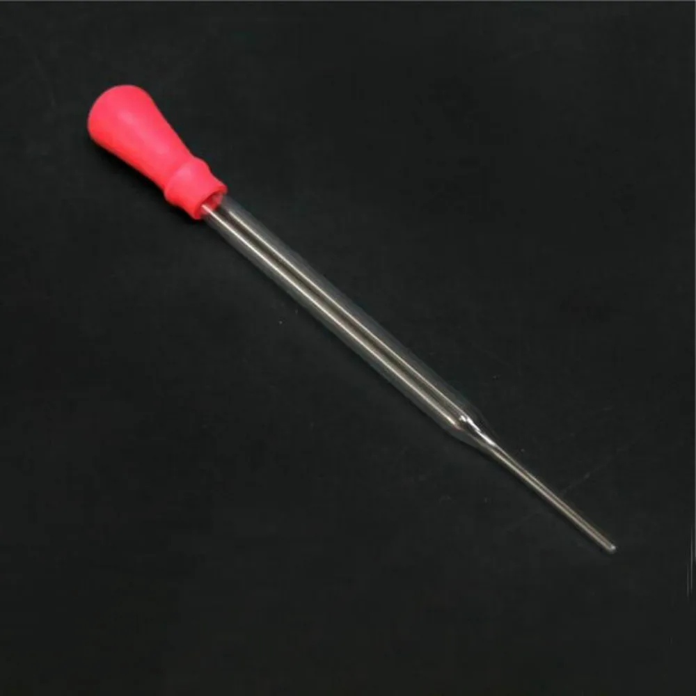 

5pcs 120mm Ungraduated Glass Pipette Pipet Dropper With Red Rubber Cap For Dispensing Liquids Medicine Dropper
