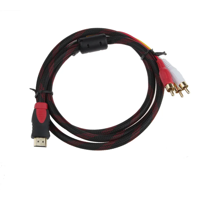

MODAO HDMI high quality to 3 RCA 1.5 m cable male adapter converter cable HD TV audio patch cord 7.31