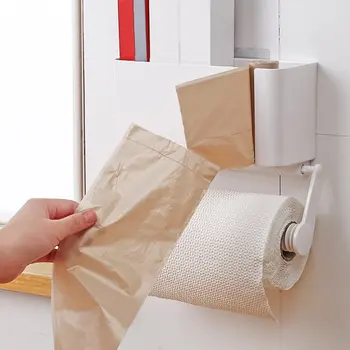 

Household Dual-layer Kitchen Storage Box Cutlery Spice Jar Storage Box ABS Wall-Mounted Chopsticks Box storage organizer box