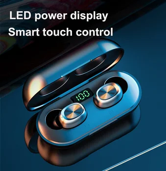 

B5 TWS Bluetooth Wireless Earphone 5.0 Touch Control Earbuds led display Waterproof 9D Stereo Music Headset gamer for cell phone