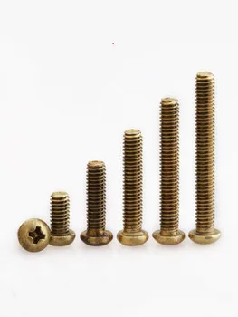 

10/100/200 pcs Pan head screw brass DIN 7985, with cross recesses M2 M2.5 M3