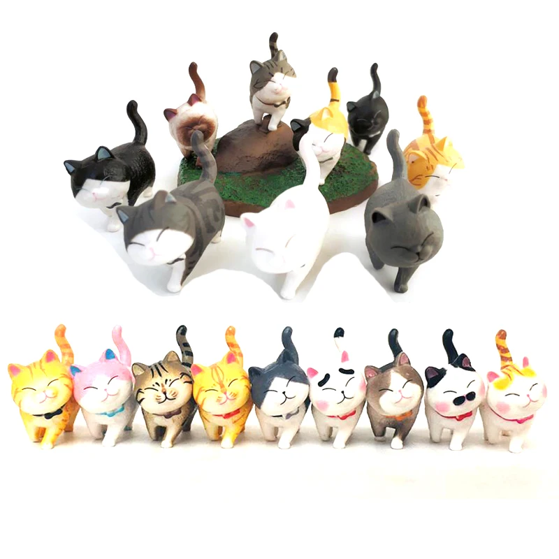 

1pcs 2019 Cartoon Kawaii Cat small Bells figure Neko small Cats bell Animal Model Action Figure Collection Toy Doll