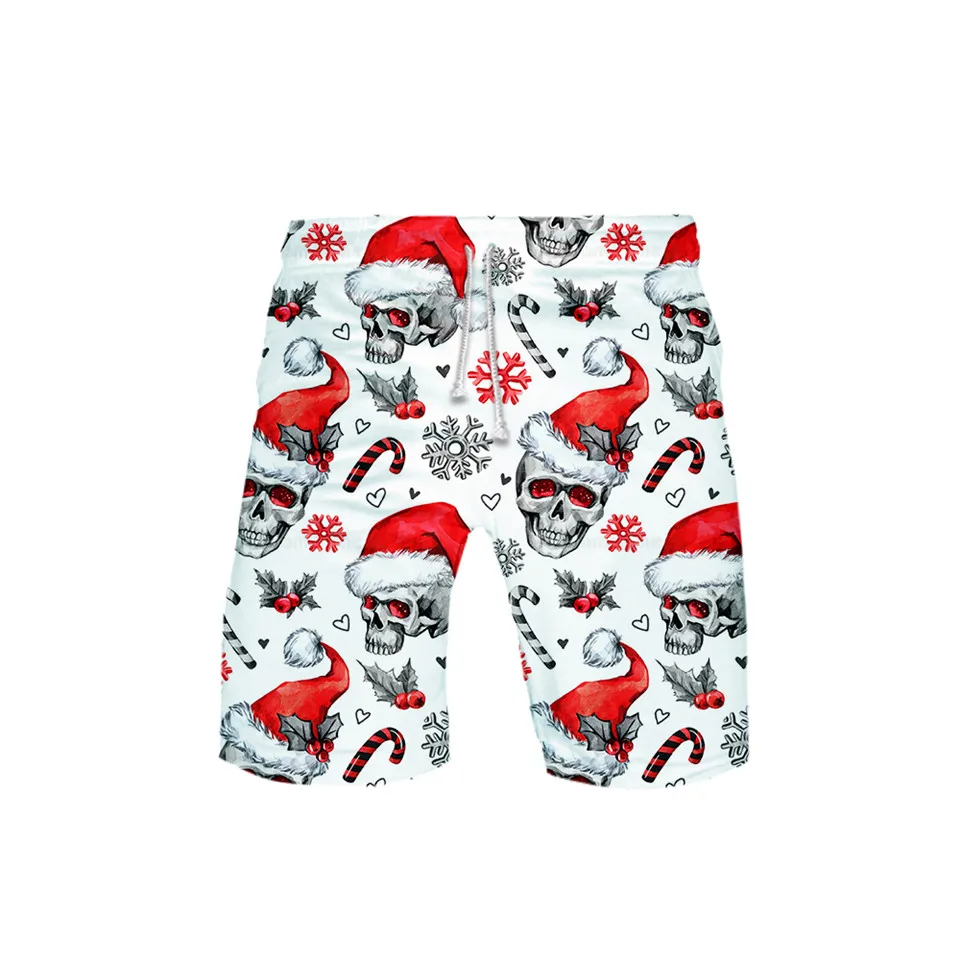 

Christmas Role play 3D Hip Hop Shorts Trunks Summer Streetwear Quick Dry Beach Shorts Mens boy Hip Hop Short Pant Beach Wear