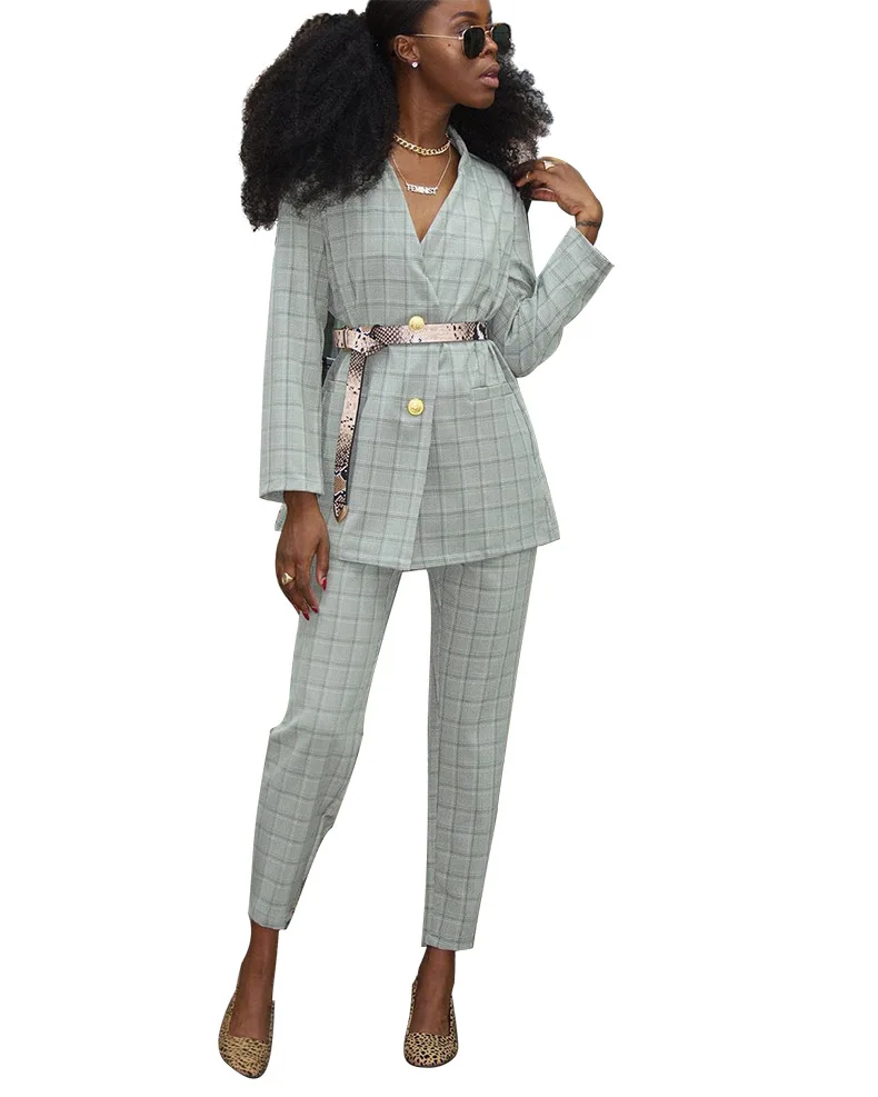 European and American fashion early autumn new women's suit jacket two-piece trousers casual fashion suit women