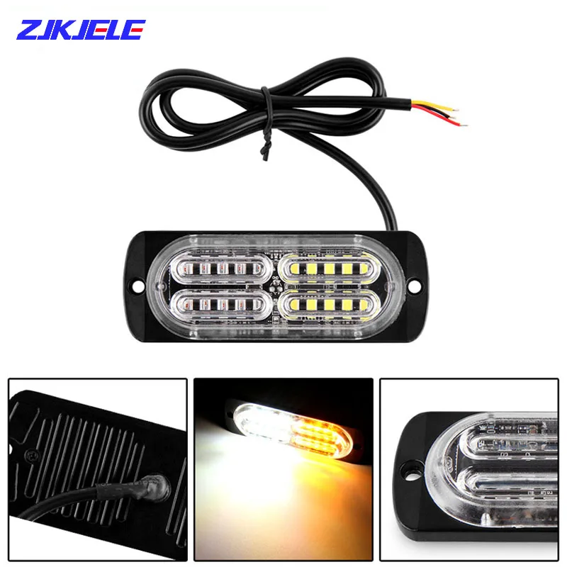 

20 светодиодов, яркое аварийное Предупреждение, конструкция световой панели, водонепроницаемый Янтарный стробоскоп с 32 различными мигающими огнями для грузовика