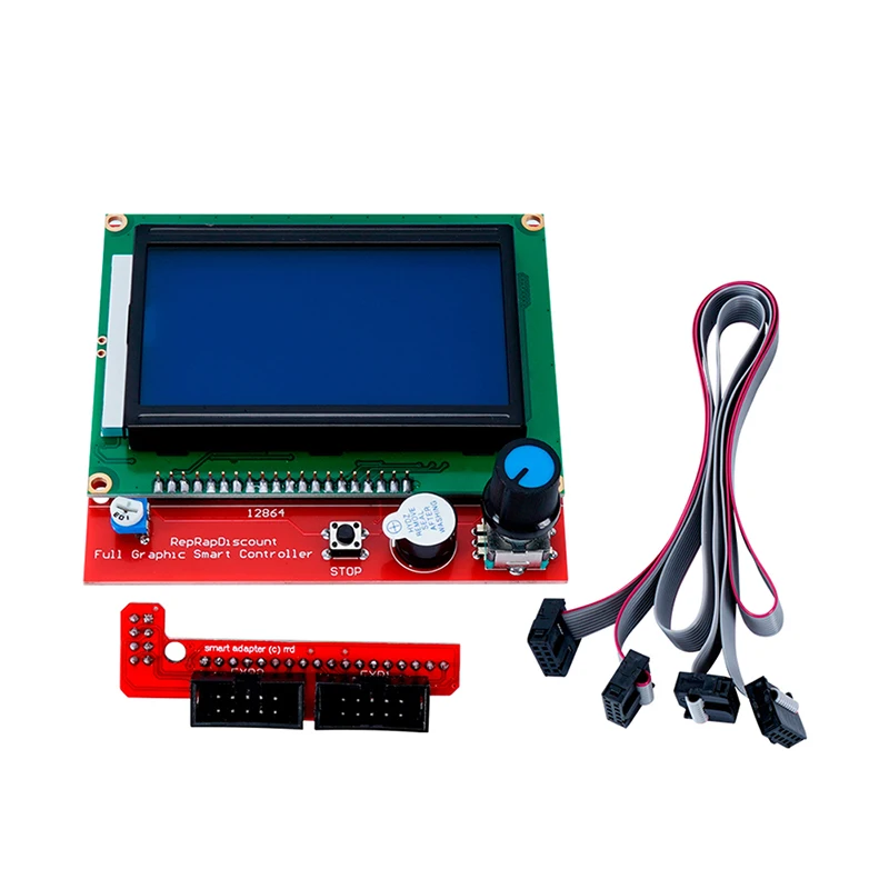 LCD 12864 Control Panel Smart Controller Display Compatible with Ramps 1.4 Ramps 1.5 Ramps 1.6 For RepRap Mendel 3D Printer motor stepper printer 3D Printer Parts & Accessories