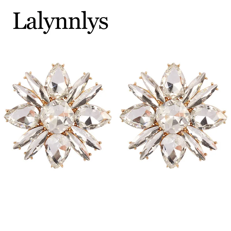 Lalynnlys Новая мода зеленый красный горный хрусталь Кристал капля серьги для женщин вечерние свадебные серьги Винтажные Ювелирные изделия E50971