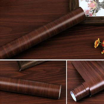 

Mothproof Waterproof PVC Vinyl Wood Grain Self Adhesive Simulation Wallpaper Home Wardrobe Cabinet Decoration Door Wall Stickers