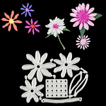 

3D Flower Metal Cutting Dies Cut Die Mold Flowers Daisy Dies Cut Stencil Scrapbooking Photo Album Card Paper Embossing Craft