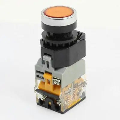 

Latching Round Head Operator Orange Indicator Light Push Button Switch 660V 10A