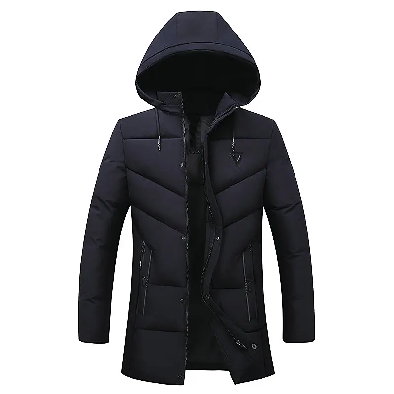 Мужские зимние куртки с капюшоном-20 градусов верхняя одежда теплая утепленная парка куртка мужская повседневная мода мужское пальто