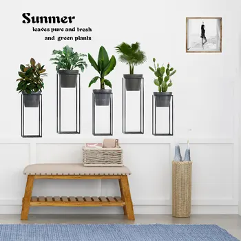 

Y1737 Folding Version New Style Plant Creative Wall Living Room Wall Decoration Wall Sticker Wholesale Customizable
