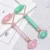 Массажер Для Подтяжки Лица Нефритовый Камень Ролик Розовый Кварц Натуральный Кристалл Камень Для Похудения Тонкий Подбородок Уход За Кожей Лица Инструмент