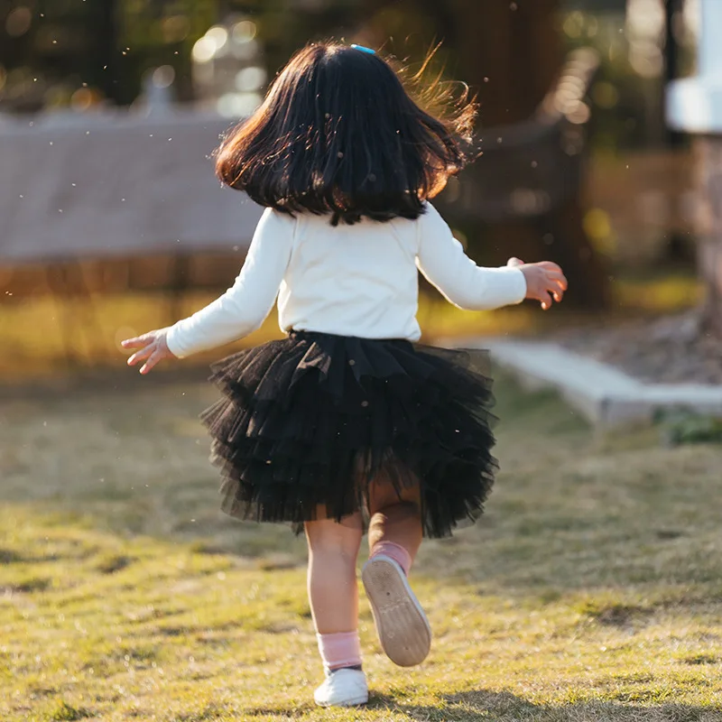 Fashion Girls Tutu Fluffy Skirt Princess Ballet Dance Tutu Mesh Skirt Kids Cake Cute Girls Clothes DT081