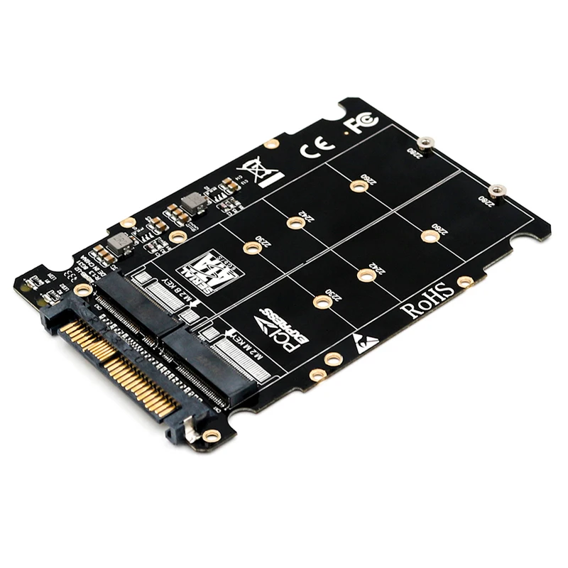 RISE-M.2 Ssd на U.2 адаптер 2в1 M.2 Nvme и Sata-Bus Ngff Ssd на Pci-E U.2 Sff-8639 адаптер Pcie M2 конвертер для настольного компьютера