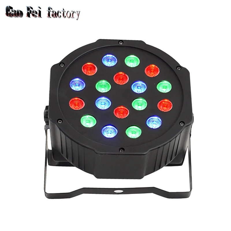 18*3 Вт RGB Led сценический свет Par с DMX512 Master Slave плоский DJ оборудование для вечерние дискотеки(6 шт./партия - Цвет: led par 18x3W