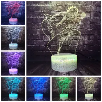 

Xmas Fun Toy Japan Comic Naruto Figure Namikaze Minato 3D Visual Acrylic LED 7 Color Crack Change Room Safe of Kid Night Ligh